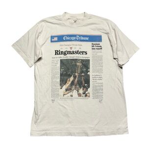 Vintage Chicago Bulls 1996 NBA Championship Single Stitch T-shirt‎ Ringmaster